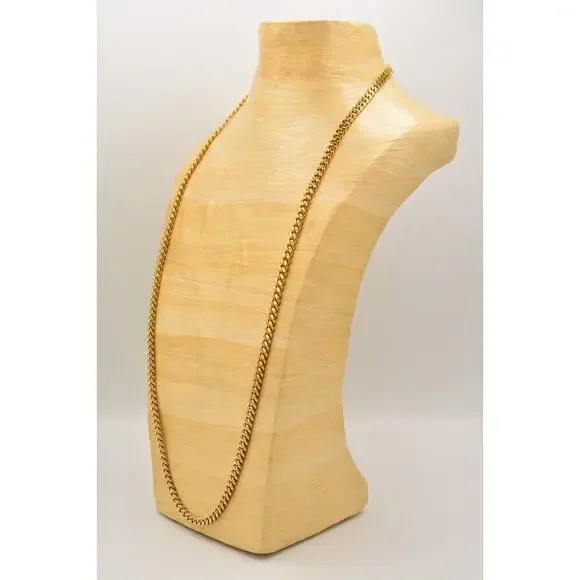 Givenchy Vintage Cuban Chain Necklace Unisex Gold Heavy Chunky Runway 37" Bin3D - Picture 8 of 12